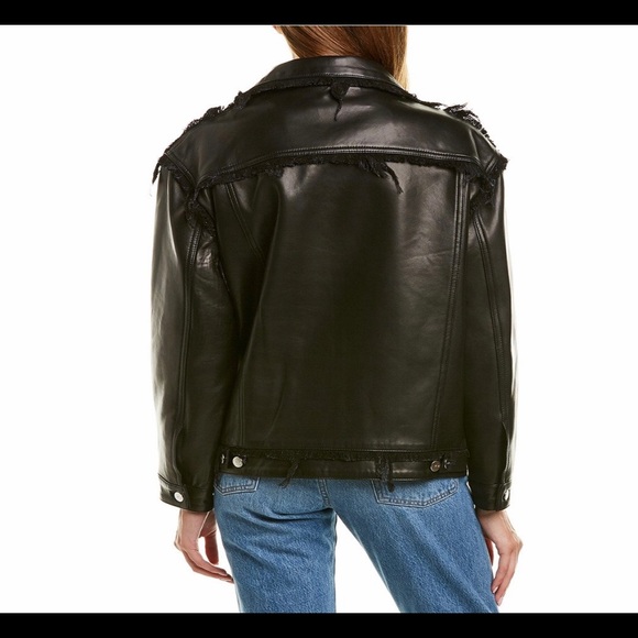 IRO Else Leather Jacket Size 40 (size 8) NWT - Picture 2 of 16